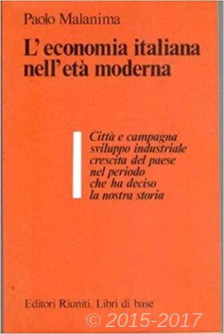 Copertina di L'economia italiana nell'età moderna  (2)