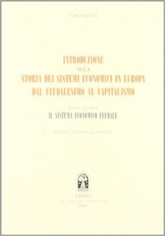 Copertina di Introduzione alla storia dei sistemi economici in Europa dal feudalesimo al capitalismo