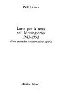 Copertina di Lotte per la terra nel Mezzogiorno, 1943-1953 